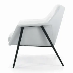 Viadurini Living Moderne Sessel-Sessel mit schwarzer Stahlstruktur und Sitz aus Öko-Leder, hergestellt in Italien – Modena