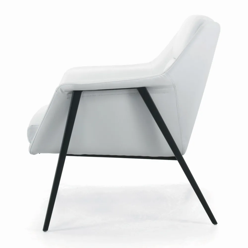 Viadurini Living Moderne Sessel-Sessel mit schwarzer Stahlstruktur und Sitz aus Öko-Leder, hergestellt in Italien – Modena