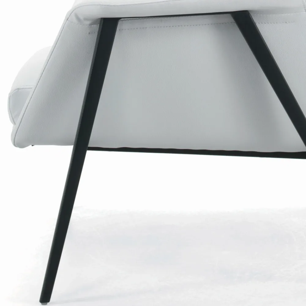 Viadurini Living Moderne Sessel-Sessel mit schwarzer Stahlstruktur und Sitz aus Öko-Leder, hergestellt in Italien – Modena