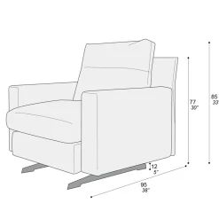 Viadurini Living Moderne Sessel-Sessel mit Sitzkissen gepolstert aus Federn und Polyester Made in Italy - Malizioso