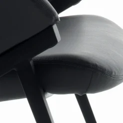 Viadurini Living Moderne Sessel-Sessel mit Stahlstruktur und Graphit-Öko-Ledersitz, hergestellt in Italien – Reggio