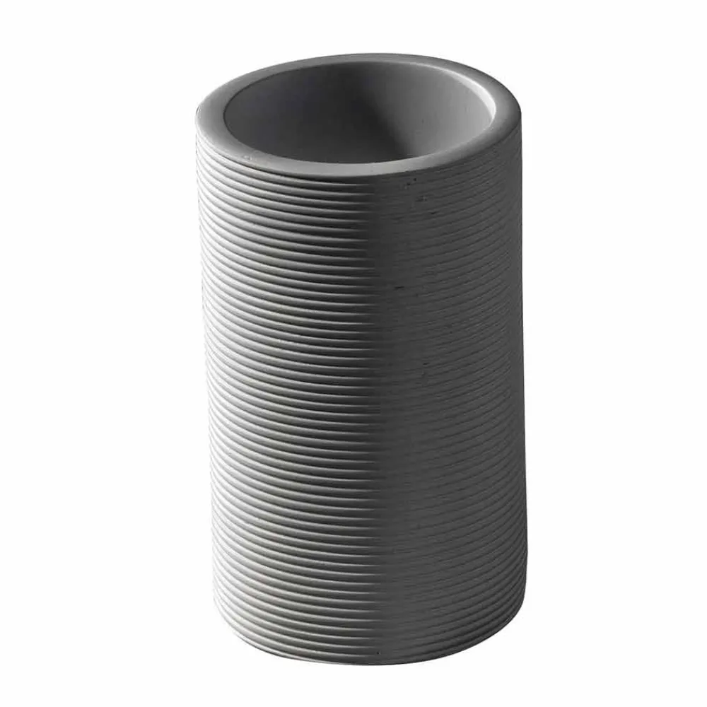 Viadurini Bathroom Badzubehör-Set Arbeitsplatten-Badezimmerzubehör in Weiß oder Grau - Fox Resin