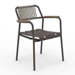 Viadurini in the Garden Metallsessel-Set aus 2 Aluminium-Gartensesseln und Seilrückenlehne - Resplendent