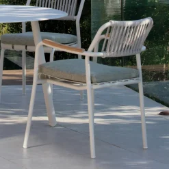 Viadurini in the Garden Metallsessel-Set aus 2 Aluminium-Gartensesseln und Seilrückenlehne - Resplendent