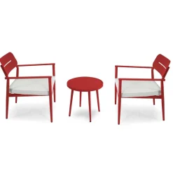 Viadurini in the Garden Metallsessel-Set aus 2 Sesseln mit Aluminiumtisch in verschiedenen Ausführungen - Souvenir