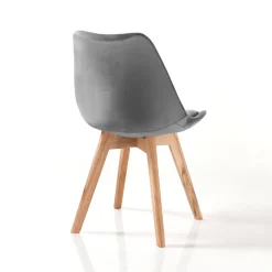 Viadurini Living Moderne Stühle-Set aus 4 Wohnzimmerstühlen mit Holzbeinen – Grouper