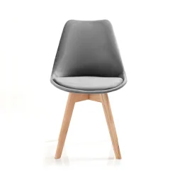 Viadurini Living Moderne Stühle-Set aus 4 Wohnzimmerstühlen mit Holzbeinen – Grouper