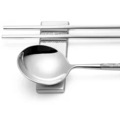 Viadurini Kitchen Besteck Set-Set bestehend aus Obstlöffel, Essstäbchen und Besteckablage mit Origami - Osaka