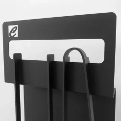 Viadurini Fire Design Kaminbesteck-Set Design Kaminholzset  aus schwarzem Stahl Made in Italy - Ostro