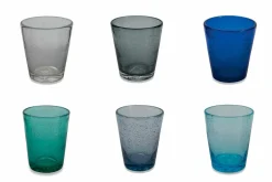 Viadurini Kitchen Gläser Set-Set mit 12 farbigen geblasenen Glasgläsern aus den Abruzzen - Wasser