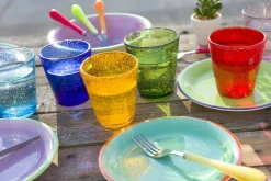 Viadurini Kitchen Gläser Set-Set mit 12 farbigen geblasenen Glasgläsern aus den Abruzzen - Wasser