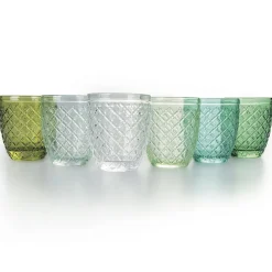 Viadurini Kitchen Gläser Set-Set mit 12 Gläsern 325 ml aus farbiger Glaspaste - Castello