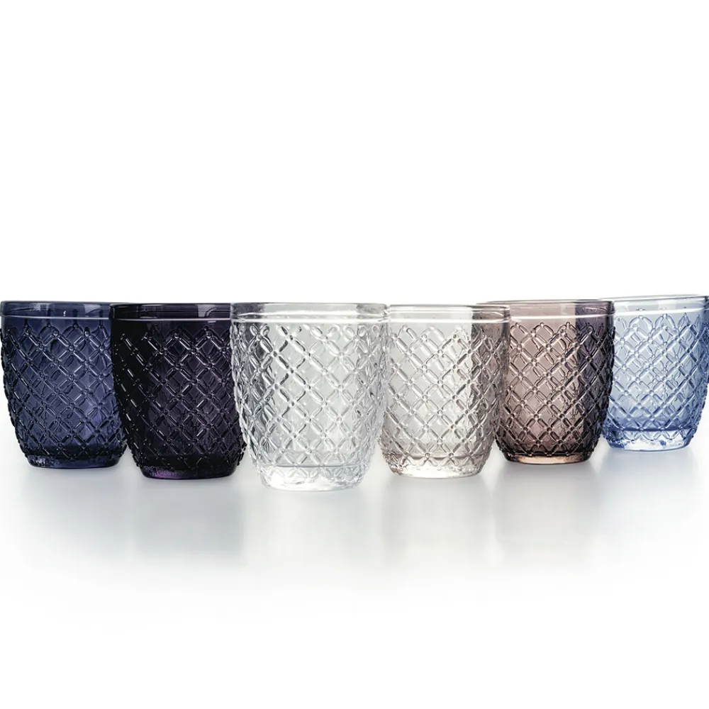 Viadurini Kitchen Gläser Set-Set mit 12 Gläsern 325 ml aus farbiger Glaspaste - Castello