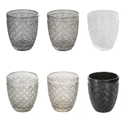 Viadurini Kitchen Gläser Set-Set mit 12 Gläsern 325 ml aus farbiger Glaspaste - Castello