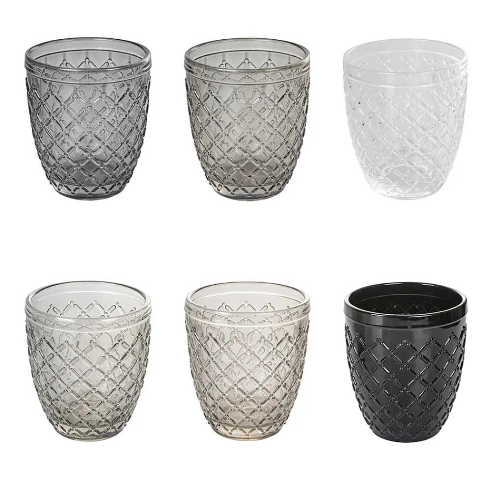 Viadurini Kitchen Gläser Set-Set mit 12 Gläsern 325 ml aus farbiger Glaspaste - Castello