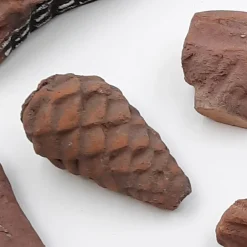 Viadurini Fire Design Zubehör Bioethanol Kamin-Set mit 9 Hölzern aus feuerfestem Gips für die Dekoration von Biokaminen – Rio