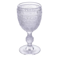 Viadurini Kitchen Weinkelch-Set mit 12 Kelchen 210 ml aus farbigem Glas und Reliefarbeit - Sonnenuntergang