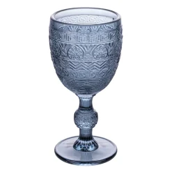 Viadurini Kitchen Weinkelch-Set mit 12 Kelchen 210 ml aus farbigem Glas und Reliefarbeit - Sonnenuntergang