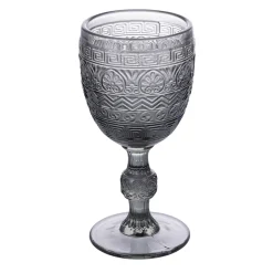 Viadurini Kitchen Weinkelch-Set mit 12 Kelchen 210 ml aus farbigem Glas und Reliefarbeit - Sonnenuntergang