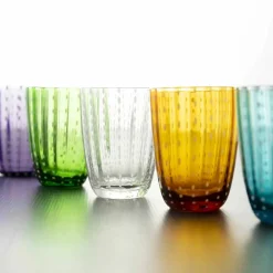 Viadurini Kitchen Gläser Set-Set mit 12 modernen Farbglas-Designgläsern für Wasser - Botswana