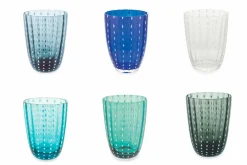 Viadurini Kitchen Gläser Set-Set mit 12 modernen Farbglas-Designgläsern für Wasser - Botswana