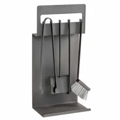 Viadurini Fire Design Kaminbesteck-Set mit 4 schwarzen Stahlwerkzeugen für den Kamin Made in Italy - Rachel