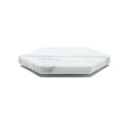 Viadurini Kitchen Küchenzubehör-Set mit 2 sechseckigen Marmoruntersetzern mit Kork Made in Italy - Narita