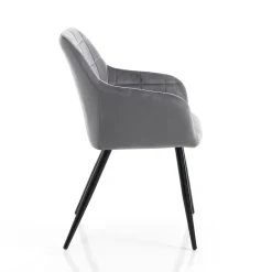 Viadurini Living Moderne Stühle-Set mit 2 Stühlen aus Stoff mit Samteffekt – Plutonium