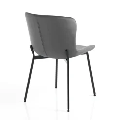 Viadurini Living Moderne Stühle-Set mit 4 Stoffstühlen und neigbaren Füßen – Dentice