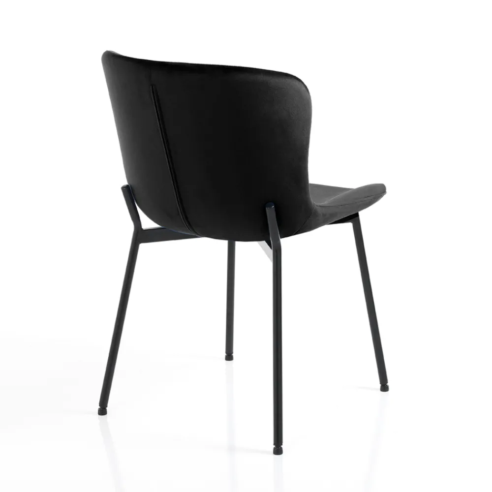 Viadurini Living Moderne Stühle-Set mit 4 Stoffstühlen und neigbaren Füßen – Dentice