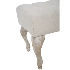 Viadurini Living Moderne Wohnzimmerbank-Shabby Chic Bank aus Holz mit Sitz aus gestepptem Stoff - Rocchetta