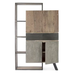 Viadurini Living Sideboards-Sideboard 4 Türen 2 Schubladen aus Mangoholz und Stahl Homemotion - Signorino