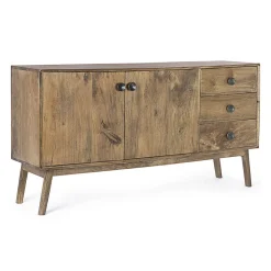 Viadurini Living Sideboards-Sideboard 2 Türen 3 Schubladen im Vintage-Stil Mangoholz - Desiderio