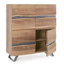 Viadurini Living Sideboards-Sideboard 4 Türen Akazienholz Naturalistic Homemotion - Maramero