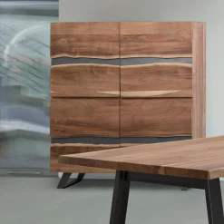 Viadurini Living Sideboards-Sideboard 4 Türen Akazienholz Naturalistic Homemotion - Maramero