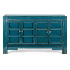 Viadurini Living Sideboards-Sideboard 4 Türen in Blue Elm Wood Design Vintage Homemotion - Konan
