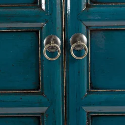 Viadurini Living Sideboards-Sideboard 4 Türen in Blue Elm Wood Design Vintage Homemotion - Konan