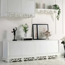 Viadurini Living Sideboards-Sideboard 4 türig in matt weiß Ray