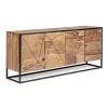 Viadurini Living Sideboards-Sideboard aus Akazienholz und Stahl 3 oder 4 Türen Homemotion - Cristoforo