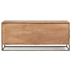 Viadurini Living Sideboards-Sideboard aus Akazienholz und Stahl 3 oder 4 Türen Homemotion - Cristoforo