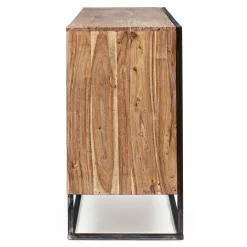 Viadurini Living Sideboards-Sideboard aus Akazienholz und Stahl 3 oder 4 Türen Homemotion - Cristoforo