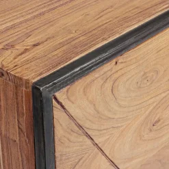 Viadurini Living Sideboards-Sideboard aus Akazienholz und Stahl 3 oder 4 Türen Homemotion - Cristoforo