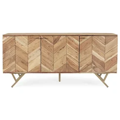 Viadurini Living Sideboards-Sideboard aus Akazienholz 3 Türen Ethnisches Design Homemotion - Carla