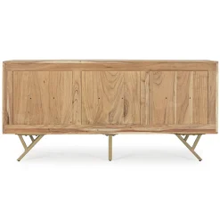 Viadurini Living Sideboards-Sideboard aus Akazienholz 3 Türen Ethnisches Design Homemotion - Carla