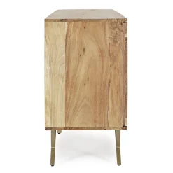 Viadurini Living Sideboards-Sideboard aus Akazienholz 3 Türen Ethnisches Design Homemotion - Carla