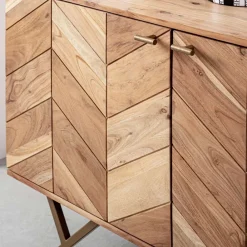 Viadurini Living Sideboards-Sideboard aus Akazienholz 3 Türen Ethnisches Design Homemotion - Carla