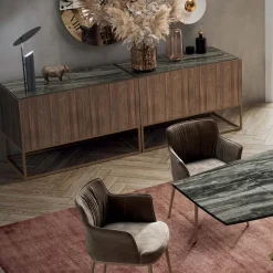 Viadurini Living Sideboards-Sideboard aus Canaletto-Walnussfurnier, hergestellt in Italien – Salerno