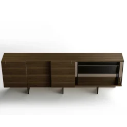 Viadurini Living Sideboards-Sideboard aus Holz mit Glasstruktur Made in Italy - Azuki