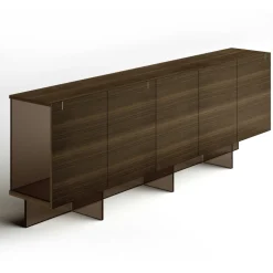 Viadurini Living Sideboards-Sideboard aus Holz mit Glasstruktur Made in Italy - Azuki