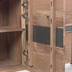 Viadurini Living Anrichte-Sideboard aus Holz und lackiertem Stahl Modernes Design Homemotion - Silvia